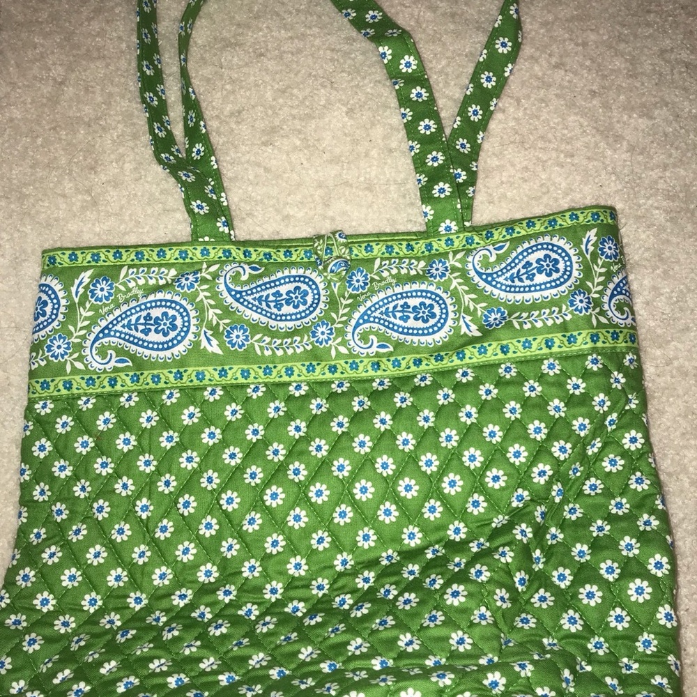 Vera Bradley green and blue paisley tote